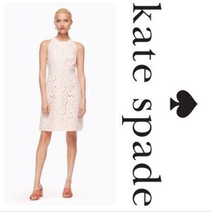 Kate Spade Sleeveless Floral Cutwork Dress in Rosedew Pink Size 6